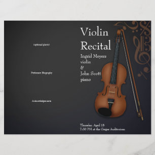 Programa de Concierto Recital con Viola de Violín