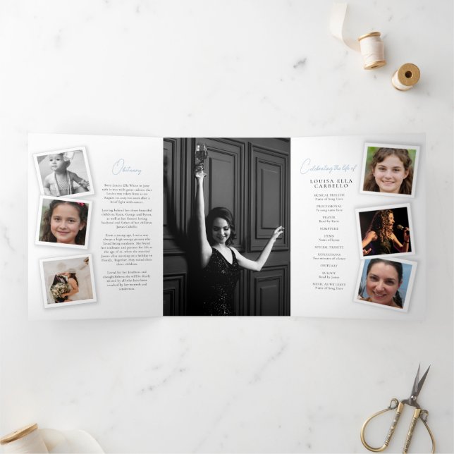 Programa de conmemoración de los funerales: fotos  (Interior)