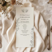 Programa de cresta floral romántica vintage verde