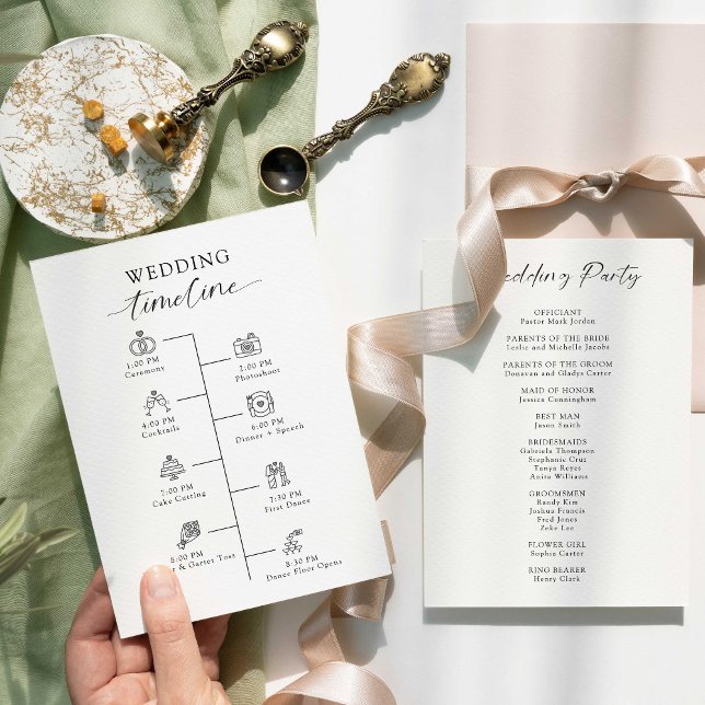 Programa de cronología boda Elegante Minimalista s (Subido por el creador)