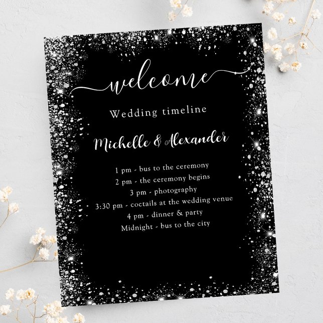 programa de cronología de bodas blanco plateado ne (Subido por el creador)