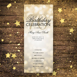 Programa de cumpleaños 70 Lights Gold Menu