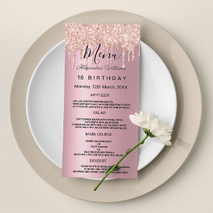 Programa de cumpleaños para purpurinas de oro de r