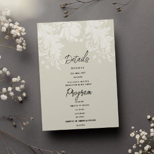 Programa de Detalles de Encaje Floral Blanco Neutr