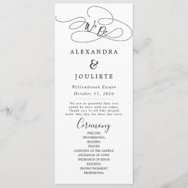 Programa de escritura a mano simple y moderna Boda