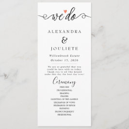 Programa de escritura a mano simple y moderna Boda