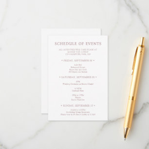 Programa de Eventos de Fin de Semana de Boda con T