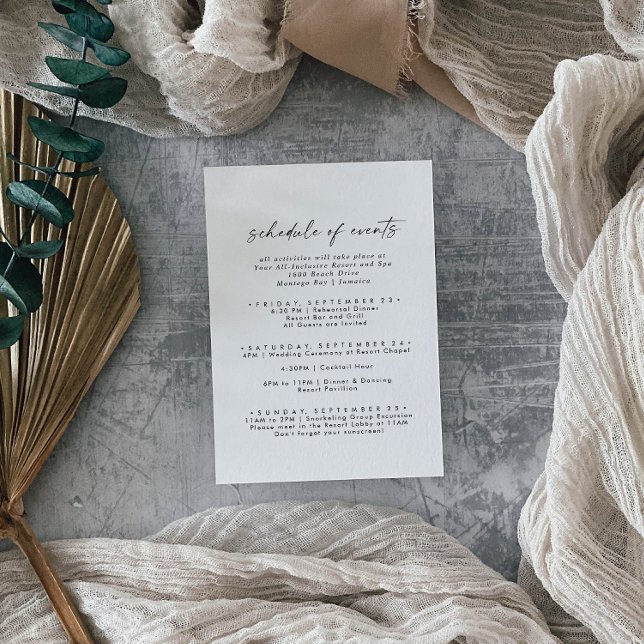 Programa de eventos de fin de semana de Boda de gu (Subido por el creador)