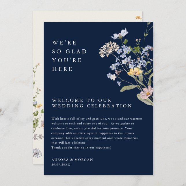 Programa de eventos de fin de semana de flores sil (Anverso / Reverso)