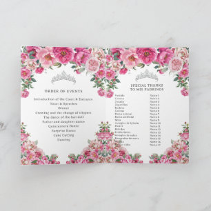Programa de Eventos de Iglesia Padrinos Quinceañer