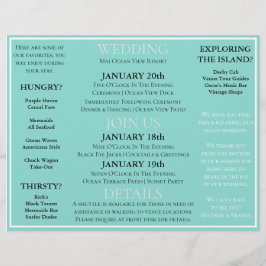 Programa de Eventos de la Boda de Destino de Bride