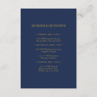Programa de eventos del Boda de Oro Azul de la Mar
