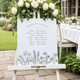 Programa de Eventos del Boda Verde del Boho de Flo