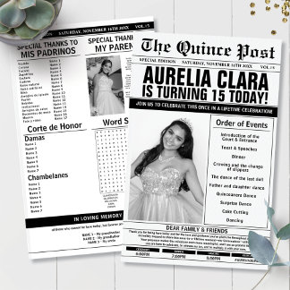Programa de eventos Quinceañera 15