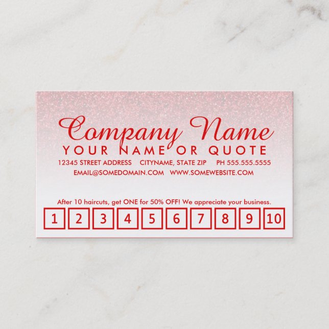 programa de fidelización de purpurinas emo (Anverso)