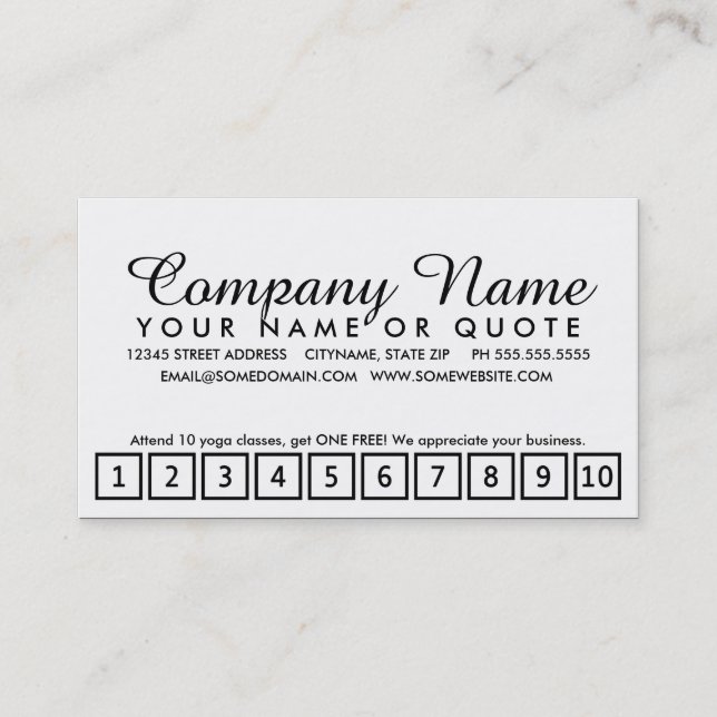 programa de fidelización de yoag blur (Anverso)