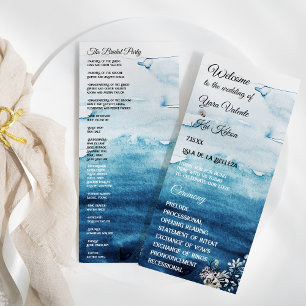 Programa de Fiesta de Boda Rústica junto al Océano