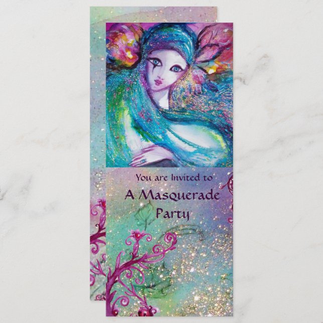 PROGRAMA DE FIESTA DE MÁSCARAS Lady Blue Mask Eleg (Anverso / Reverso)