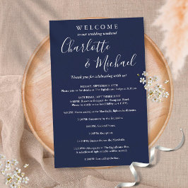 Programa de fin de semana de boda de invitado con 