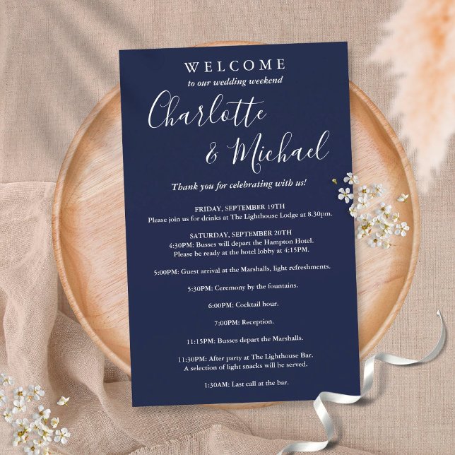 Programa de fin de semana de Boda invitado de Navy (Subido por el creador)