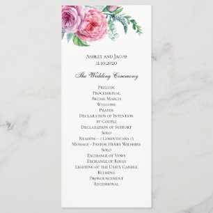 Programa de flores de Boho. Ceremonia de bodas de