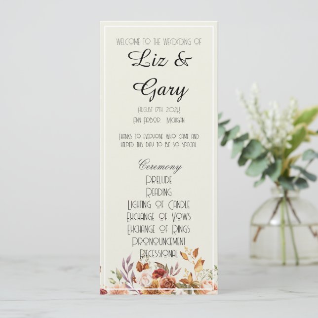 Programa de Foliage Floral de color de agua (Anverso de pie)