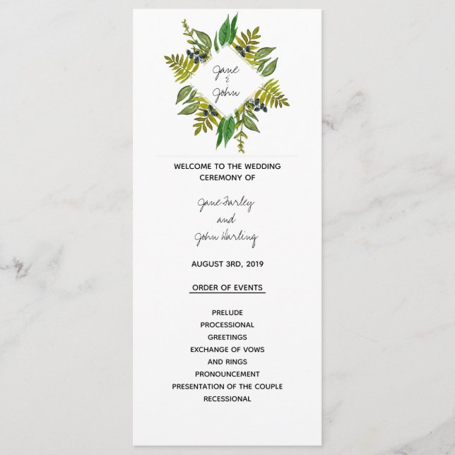 Programa de follaje moderno (Anverso)