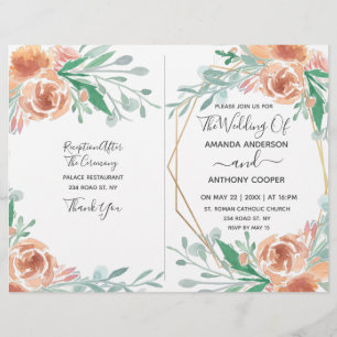 Programa de folleto de recepción de invitación de