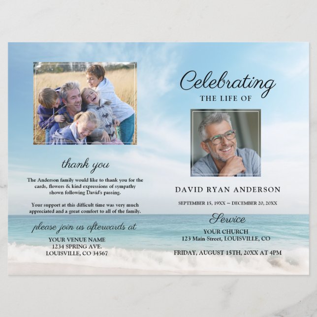 Programa de fotografía funeral de la Orden de Serv (Anverso)