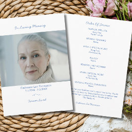 Programa de Fotos de Funeral Elegante En Memoria A