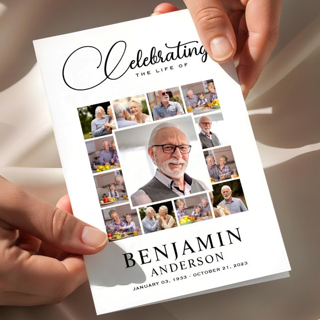 Programa de Funeral Bi-Fold de Celebración de Vida (Celebration of Life | Memorial Funeral Program Flyer, Obituary Program, Sorry for your Loss)