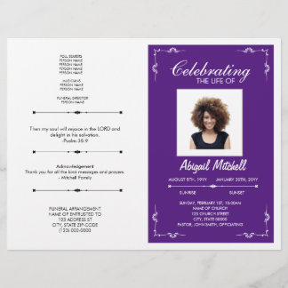 Programa de Funeral | Celebrando La Vida De | FP00