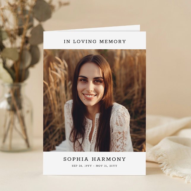 Programa de Funeral con Foto en Memoria Amorosa (Subido por el creador)