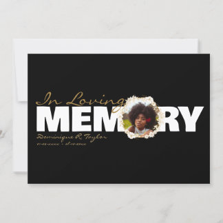 Programa de Funeral con Foto en Memoria Amorosa