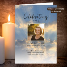 Programa de Funeral de Celebración de Vida con Cie