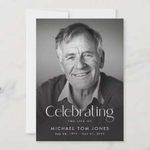 Programa de Funeral de Celebración de Vida con Fot