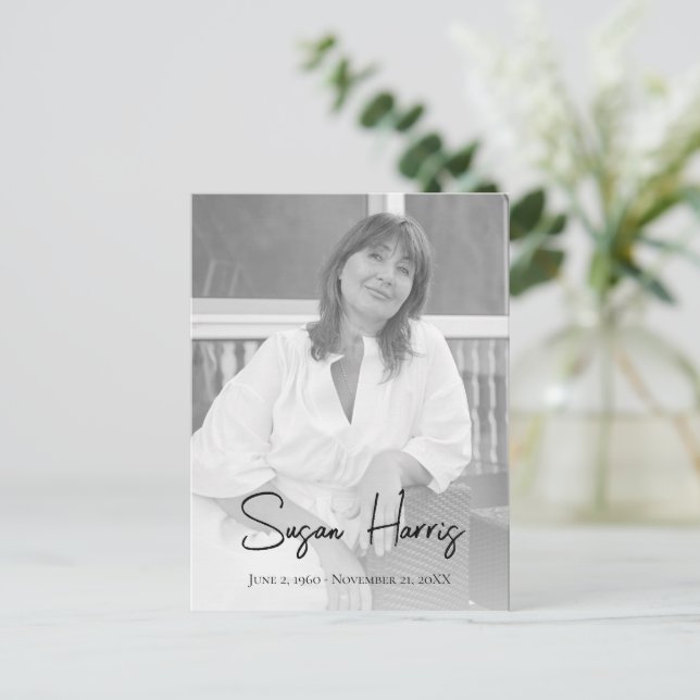 Programa de Funeral de Celebración de Vida Moderna (Anverso de pie)