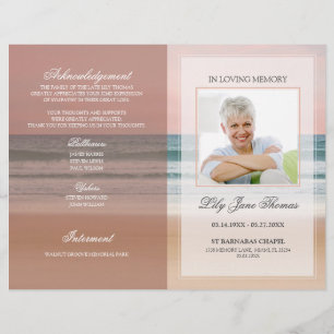Programa de Funeral en el Océano   En Memoria Amor