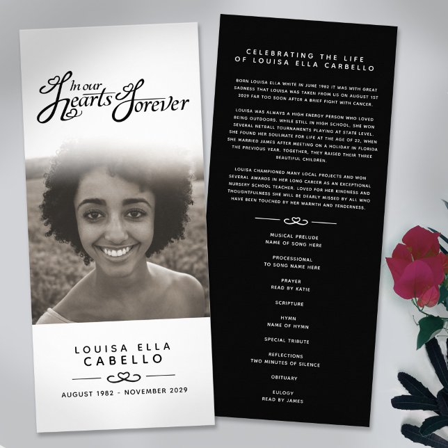 Programa de funeral en nuestros corazones blanco n (Subido por el creador)