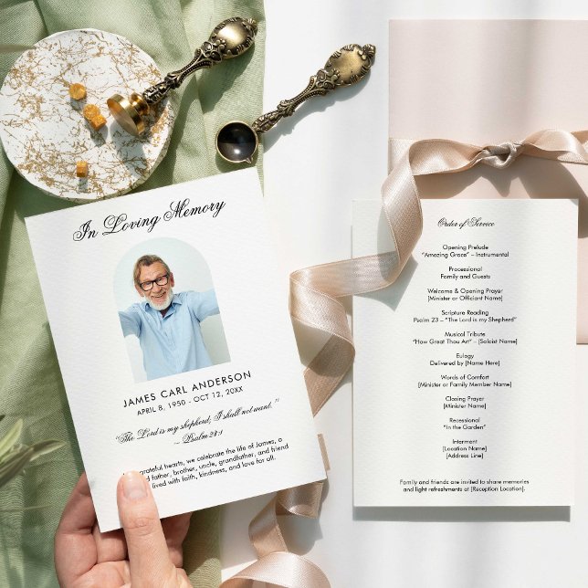 Programa de Funeral Foto Celebración del Servicio  (Subido por el creador)