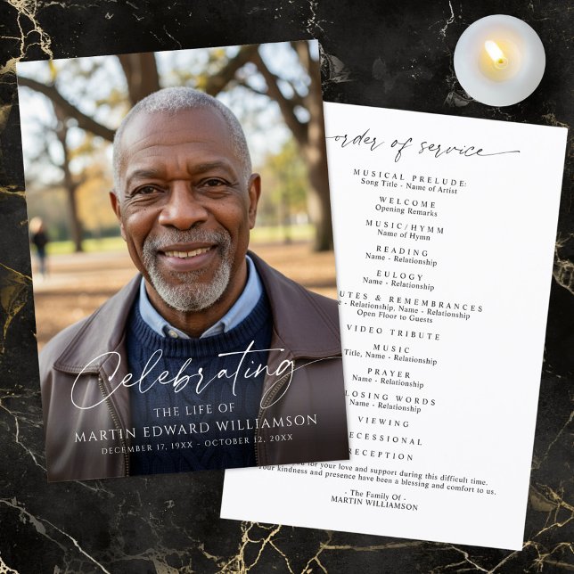 Programa de Funeral Simple Celebración de la Vida  (Subido por el creador)
