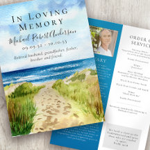 Programa de funerales Beach In Love Memory