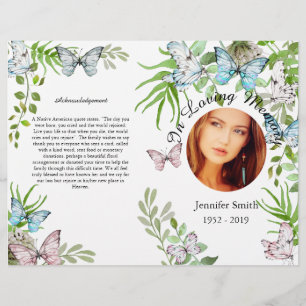 Programa de Funerales Bi-Fold Butterfly Garden