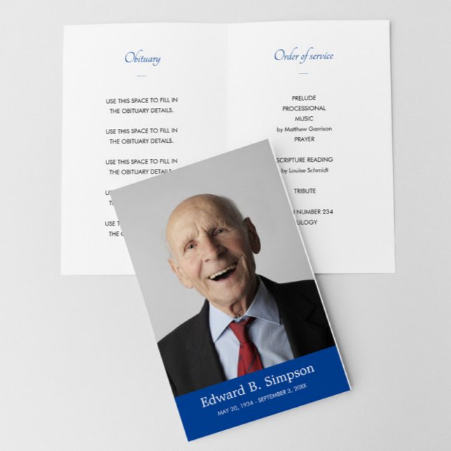 Programa de funerales Blue Celebration of Life Pho (Subido por el creador)