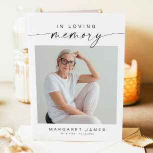 Programa de funerales conmemorativos Minimalistas