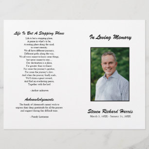 Programa de funerales conmemorativos simples