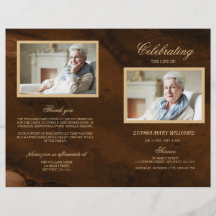 Programa de funerales de bronce y oro | Orden de s