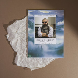 Programa de funerales de color de agua de la natur