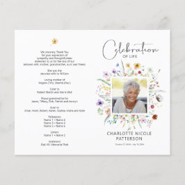 Programa de funerales de foto de vida de PEQUEÑA c