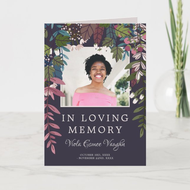 Programa de funerales de fotografía de vegetación  (Anverso)